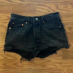 Levi’s Black High-Waisted Jean Shorts